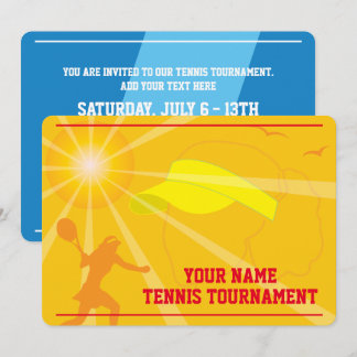 Summer tennis tournament invitation template