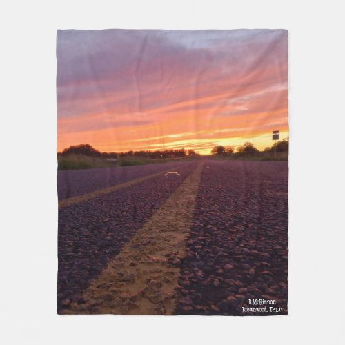 Summer Texas Sunset Fleece Blanket