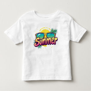 Summer Text - Colorful Summer Sunglasses Toddler T-shirt