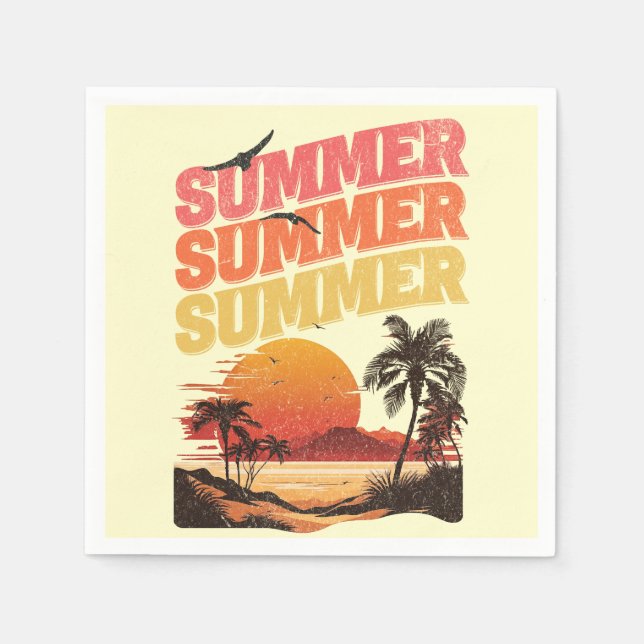 Summer text design napkins (Front)