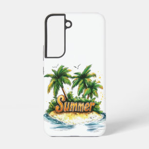 Summer Text - Tropical Summer Island Samsung Galaxy S22 Case