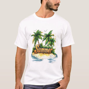 Summer Text - Tropical Summer Island T-Shirt