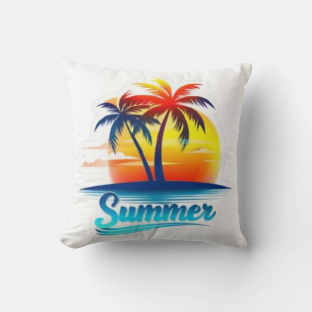 Summer  throw pillow (Front)