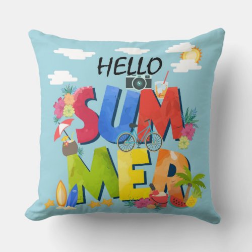 Summer Throw Pillow