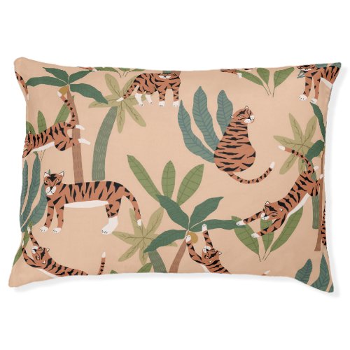 Summer Tigers Palm Trees Exotic Pet Bed