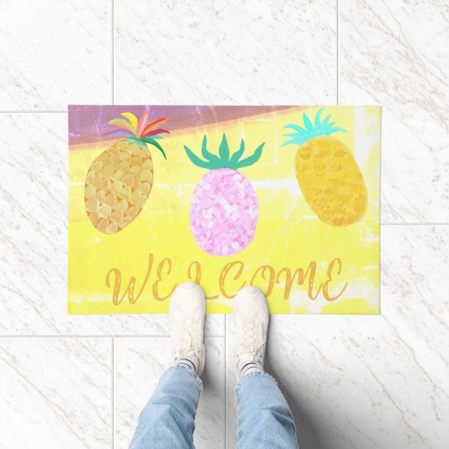 Summer Tiki Pineapple Luau Doormat (Indoor)