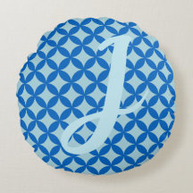 Summer tile with azure circles on baby blue