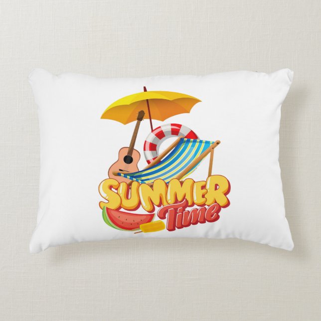 Summer time accent pillow (Front)