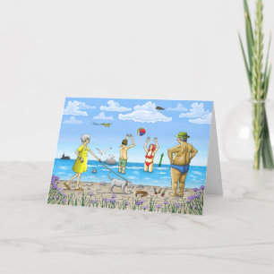 Summer time at the beach Birthday Card