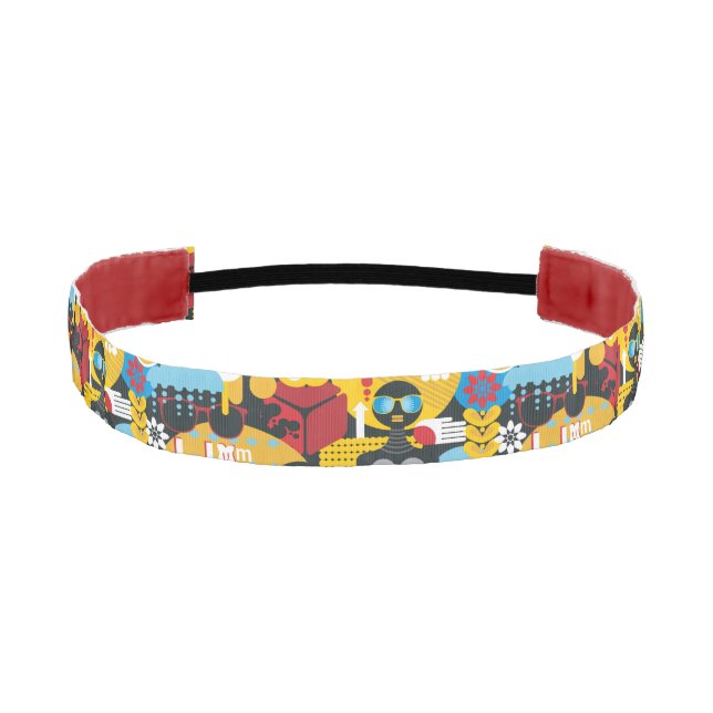 Summer time athletic headband (Front)