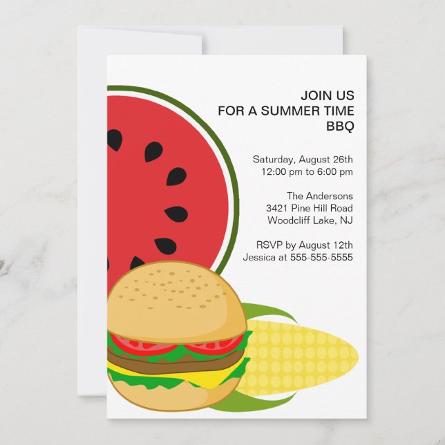 Summer Time BBQ Invitation (Front)