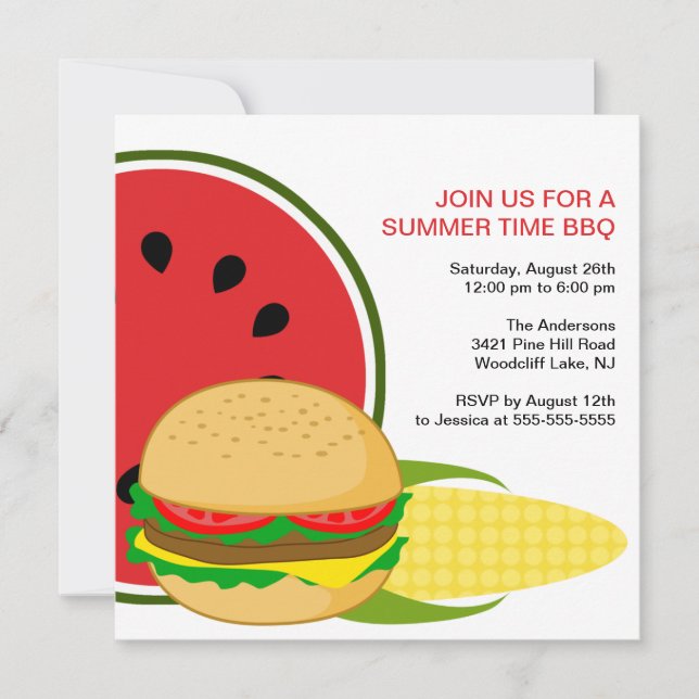 Summer Time BBQ Invitation (Front)