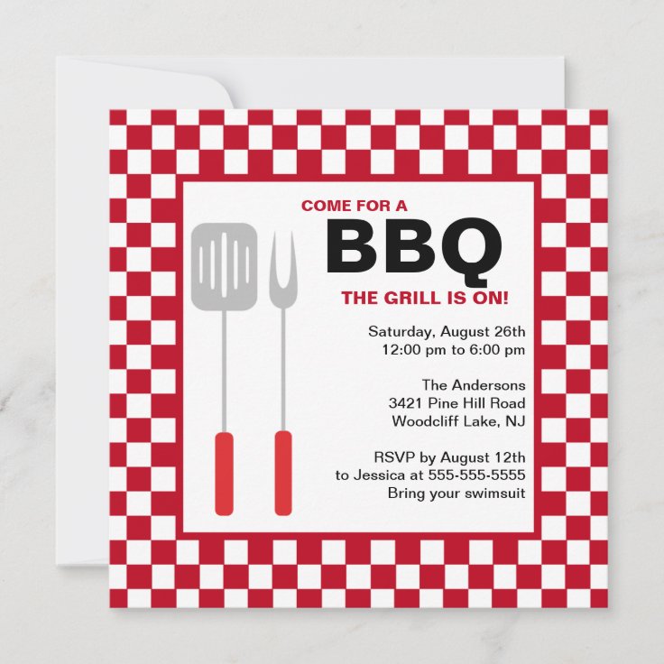 Summer Time BBQ Invitation | Zazzle