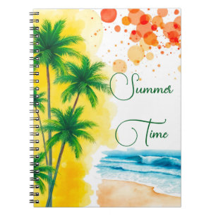 “Summer Time” beach design Notebook