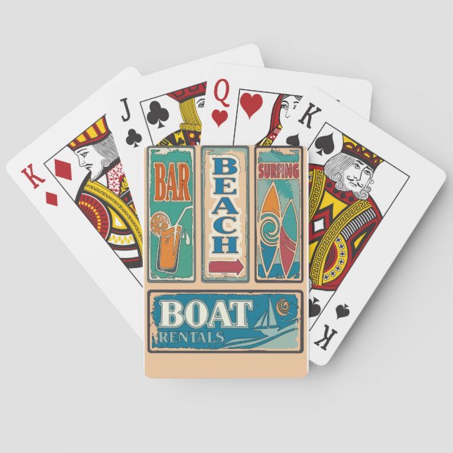 Summer Time Beach Poker Cards (Back)