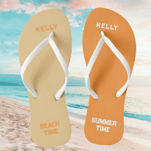Summer Time Beach Time Named Flip Flops