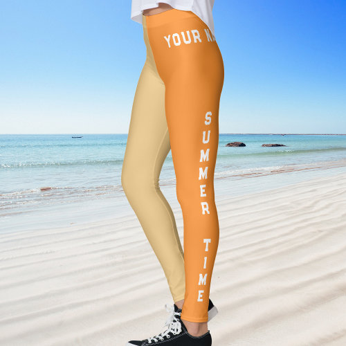 Summer Time Beach Time Named Leggings