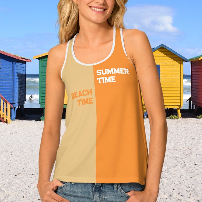 Summer Time Beach Time Trendy Named             Tank Top (Creator Uploaded)