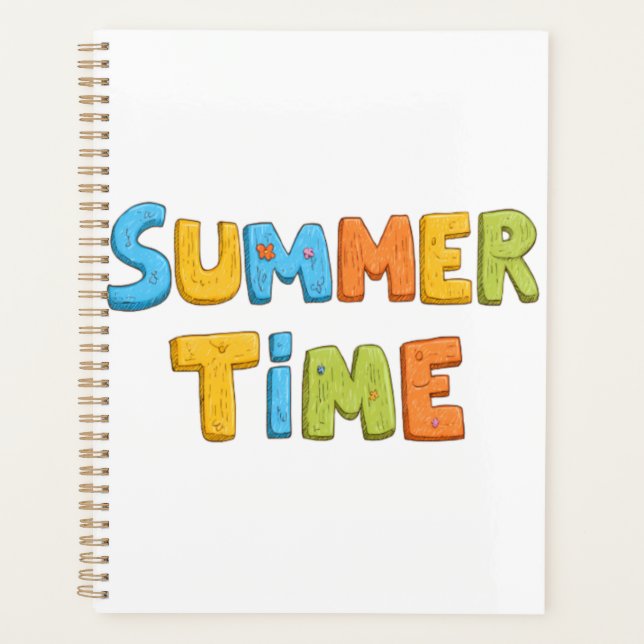 Summer Time - Colorful Summer Time Text Planner (Front)