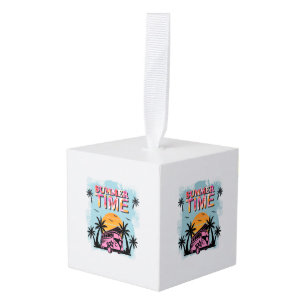 Summer Time Cube Ornament
