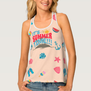 Summer Time Cute Soft Pink Tank Top