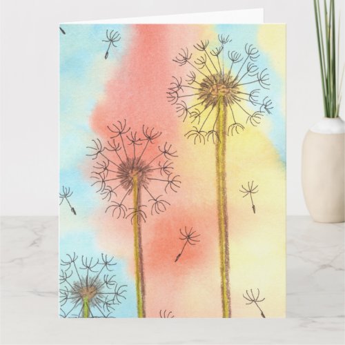 Summer time Dandelion Fluffs Card