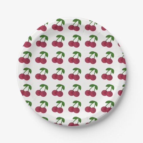 Summer Time Dark Cherries Paper Plates