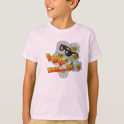 Summer Time Flowers Kids Basic T_shirt