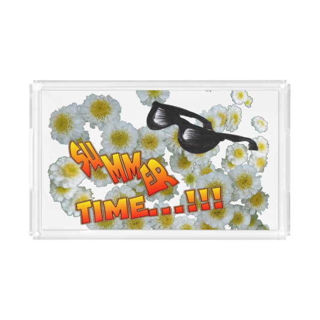 Summer Time Flowers Vanity Tray (Front)