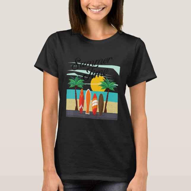 Summer Time   For Surfer  Surfing Vacation_4 T-Shirt (Front)