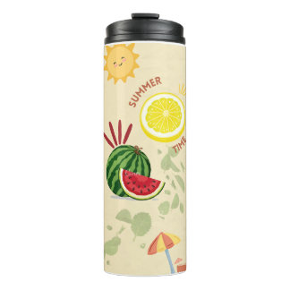 Summer time friut tumbler | cute lemon and waterme