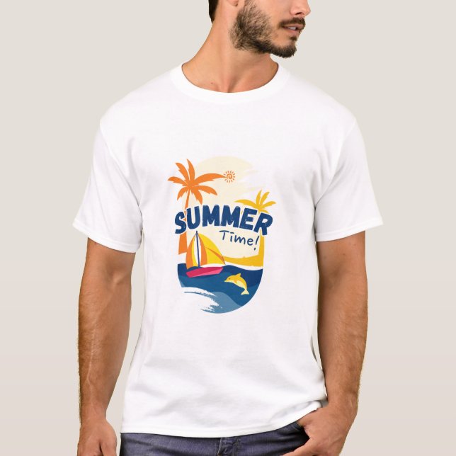 Summer Time" Graphic T-Shirt – Fun & Fresh Vibes” (Front)
