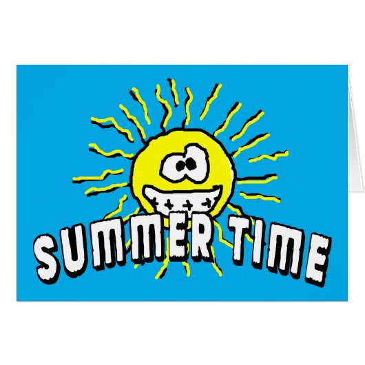 Summer Time - Happy Sun Cards (Front Horizontal)