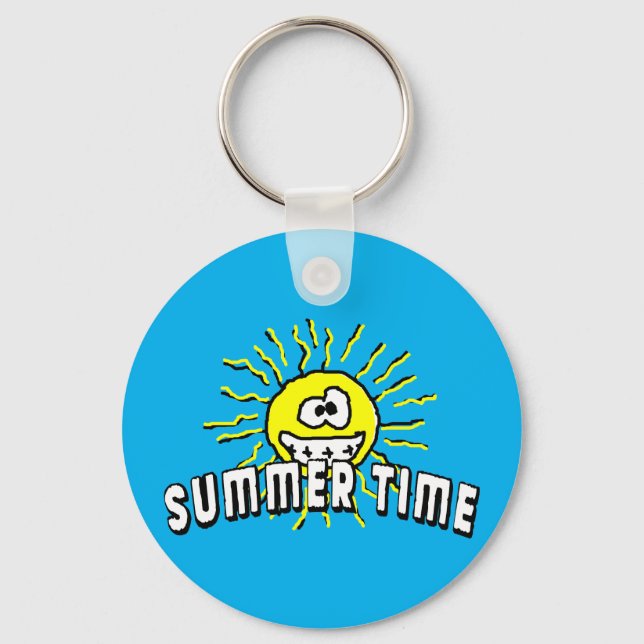 Summer Time - Happy Sun Keychain (Front)