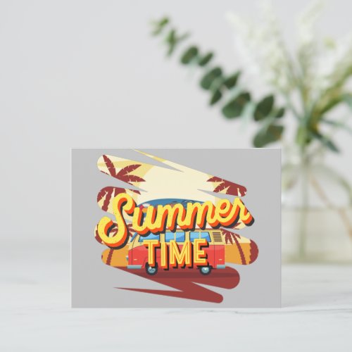 Summer time  holiday postcard
