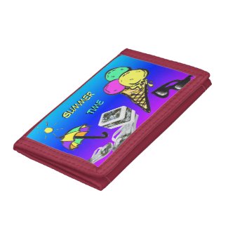 Summer Time Ice Cream Colorful Wallet