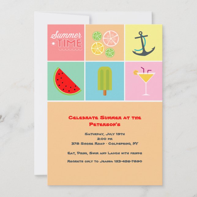 Summer Time Invitation (Front)