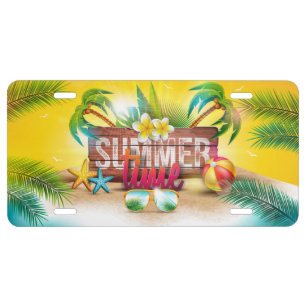 Summer Time License Plate
