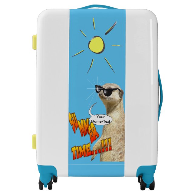 Summer Time Meerkat Cust. Luggage Suitcase (Front)