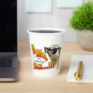 Summer Time Meerkat Customizable Paper Cups