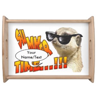 Summer Time Meerkat Customizable Serving Tray