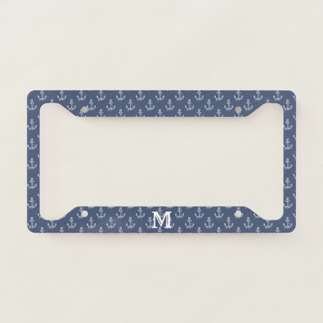 Summer Time Monogrammed Ocean License Plate Frame (Front)