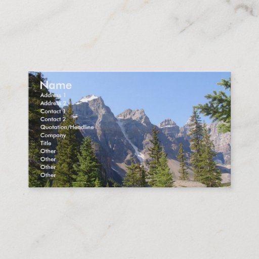 Customizable Summer Time/Mountains Business Card Templates