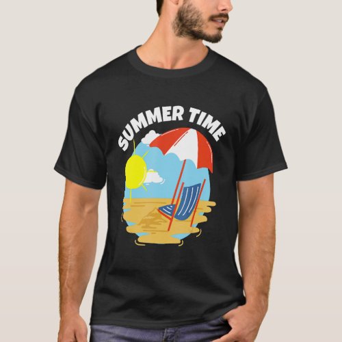 Summer Time On The Beach  Sun Sea And Sand  Vacati T_Shirt