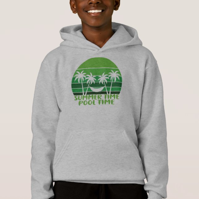 SUMMER TIME POOL TIME. HOODIE (Front)