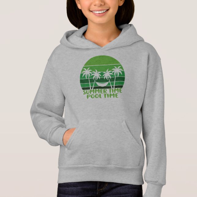 SUMMER TIME POOL TIME. HOODIE (Front)