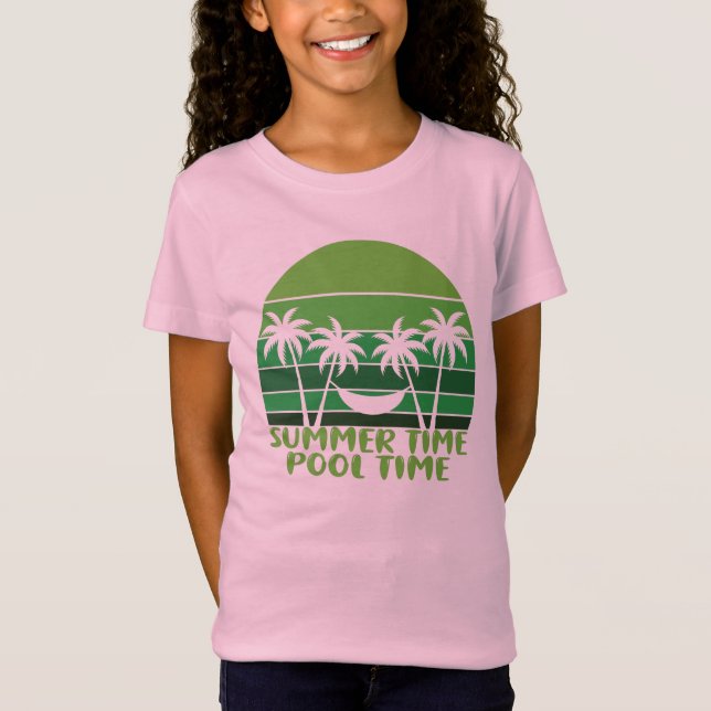 SUMMER TIME POOL TIME. T-Shirt (Front)