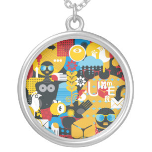 Summer time silver plated necklace