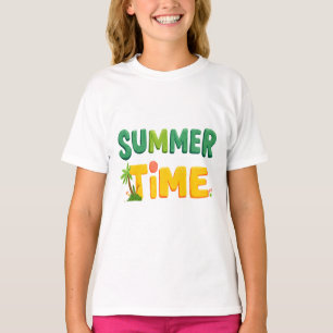 Summer Time - Summer Time with Palm Tree and Sun T-Shirt