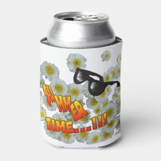 Summer Time Sunglasses Cust. Can Cooler